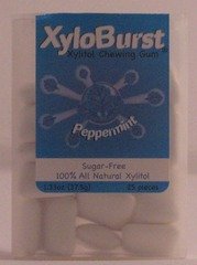 Xyloburst Xylitol Gum Flip-top Jar, Peppermint, 25 Count logo