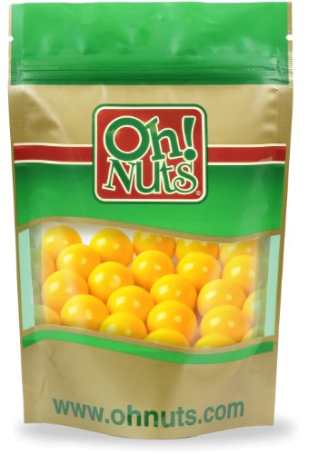 Yellow 1 Inch Gumballs 1 Pound Bag – Oh! Nuts logo