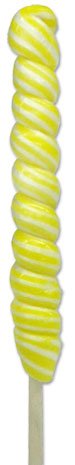 Yellow & White Round-up Lollipop – 1 Oz-12 Lollipops logo