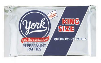 York Peppermint Patties, King, 2.86 Oz, 18 Count logo