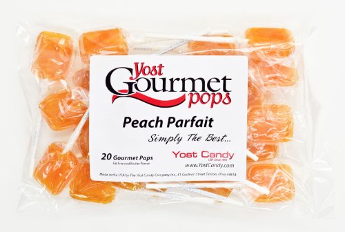 Yost Gourmet Pops, 20 Count Bag – Peach Parfait logo