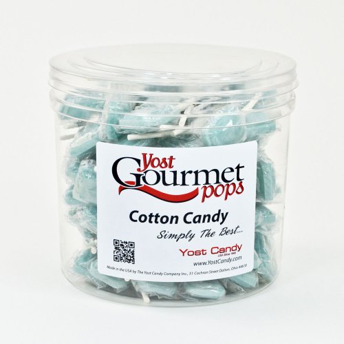 Yost Gourmet Pops, 80 Count Tub – Cotton Candy logo