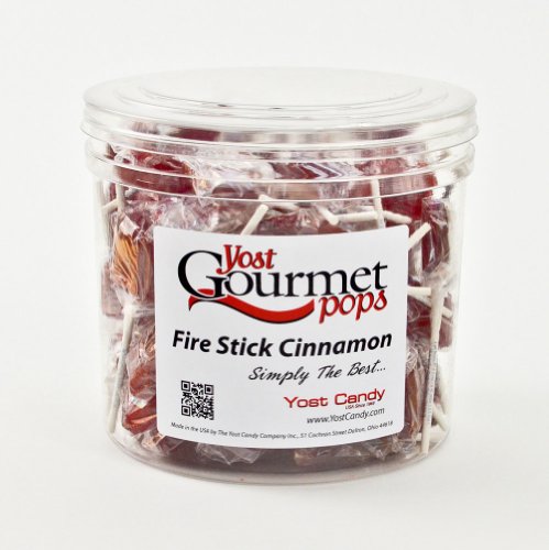 Yost Gourmet Pops, 80 Count Tub – Fire Stick Cinnamon logo