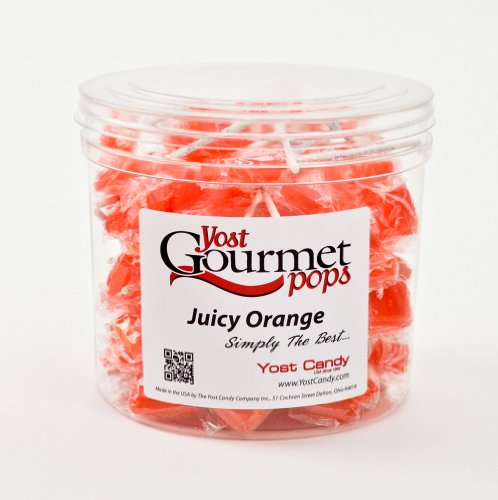 Yost Gourmet Pops, 80 Count Tub – Juicy Orange logo