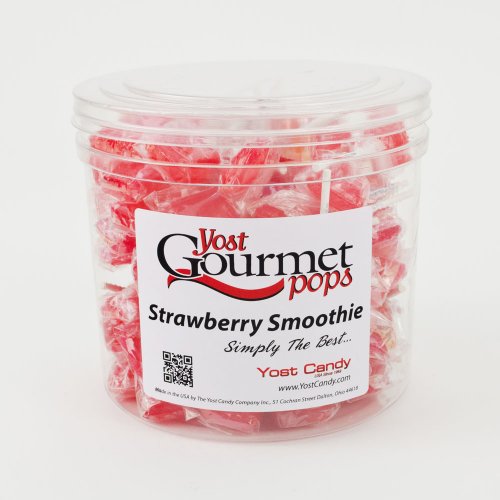 Yost Gourmet Pops, 80 Count Tub – Strawberry Smoothie logo