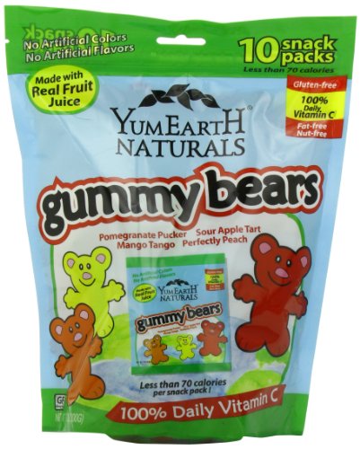 Yumearth Natural Gummy Bears, 10 Snack Packs (7oz) logo