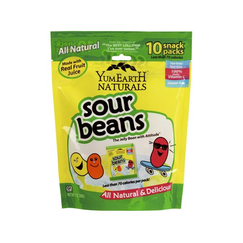 Yummy Earth – All Natural Gluten Free Sour Jelly Beans – 10 Pack(s) logo