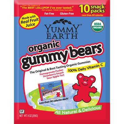 Yummy Earth Gummy Bears,og2,family Sz 10/.9 Oz 1-ea logo