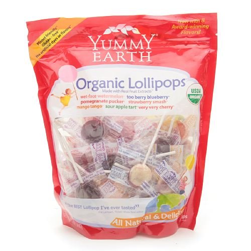 Yummy Earth Lollipops, Organic Assorted Flavors 40 Ea logo