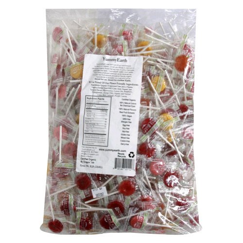 Yummy Earth Organic Assorted Fruit Lollipop Bulk (1x5lb) logo