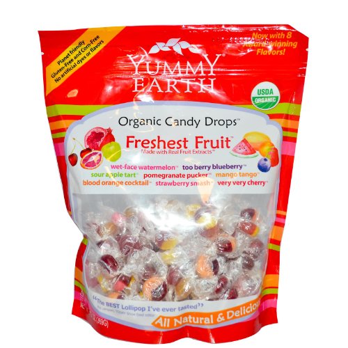 Yummy Earth Organic Candy Drops Assorted Flavors 13 Oz. Family Size Bag logo