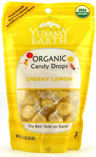 Yummy Earth – Organic Candy Drops Gluten Free Cheeky Lemon Flavor logo