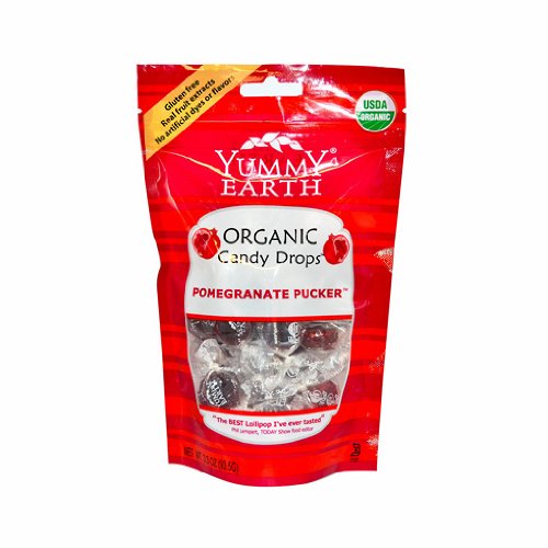 Yummy Earth Organic Candy Drops Pomegranate Pucker – 3.3 Oz – Case Of 6 logo