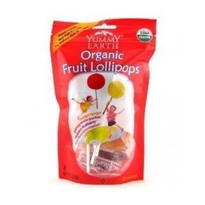 Yummy Earth Organic Fruit Lollipops – 15 Lollipops logo