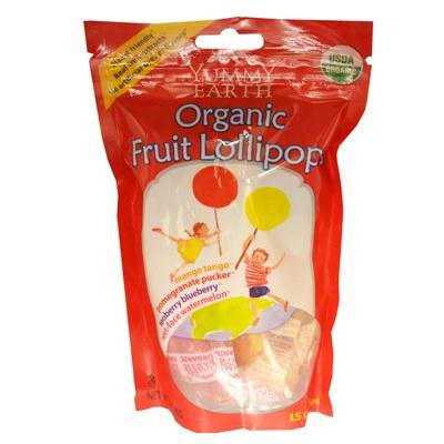 Yummy Earth Organic Lollipops Fruit 2.8 Oz. Bag (approximately 15 Count) logo