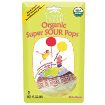 Yummy Earth Organic Super Sour Lollipop 3 Oz. (Pack of 6) logo