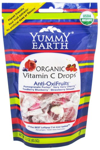 Yummy Earth – Organic Vitamin C Anti-oxifruits Drops – 3.3 Oz. logo