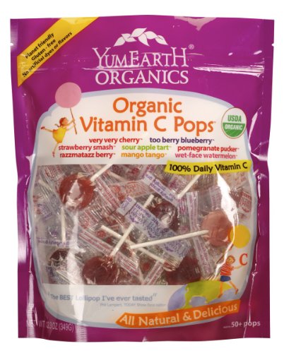 Yummy Earth Organic Vitamin C Lollipops, 50+ 12.3 Oz. logo