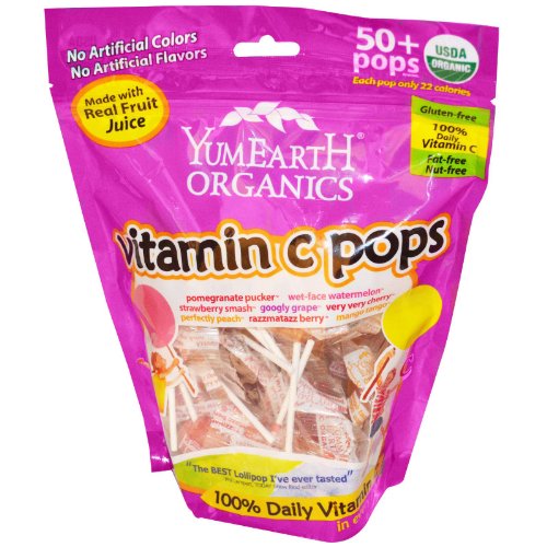 Yummy Earth Organic Vitamin C Lollipops, 50+ 12.3 Oz. ( Multi-pack) logo