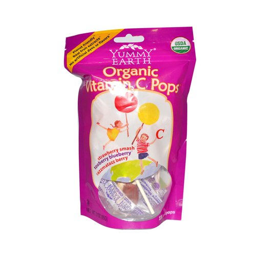 Yummy Earth Organic Vitamin C Pops – 3 Oz – Case Of 6 logo