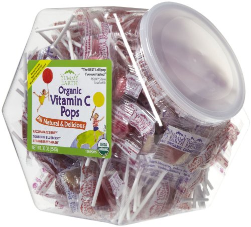 Yummy Earth Organic Vitamin C Pops Counter Bin – 150 Pops Yummy Earth Organic Vitamin C Pops Counte logo