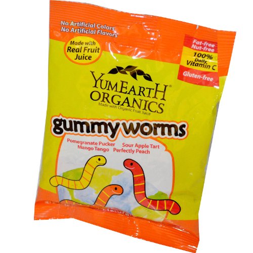 Yummy Earth, Organics, Gummy Worms, 12 Packs, 2.5 Oz (71 G) Each logo