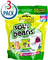 Yummy Earth Yumearth Naturals Sour Beans Jelly Beans Gluten Free Assorted Fruit — 10 Packs Each / Pack of 3 logo