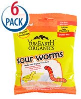 Yummy Earth Yumearth Organics Sour Worms Gluten Free Fruit — 2.5 Oz Each / Pack of 6 logo