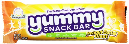 Yummy Health Snack Bar, Peanut Butter Blast, 1.41 Ounce (Pack of 12) logo