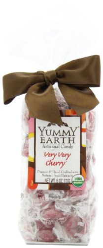 Yummyearth Organic Candy Drops, Very-very Cherry, 6 ounce Pouches (Pack of 4) logo