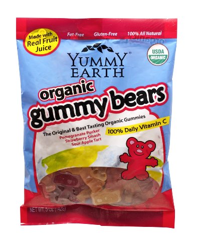 Yummyearth Organic Gummy Bears, 5 ounce Bags (Pack of 12) logo