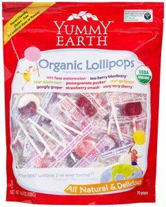 Yummyearth Organic Lollipops, Assorted Flavors, 12.3 ounce Bag logo