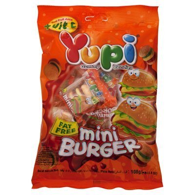 Yupi Gummy 120 G. Mini Burger. logo