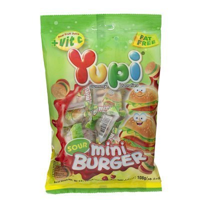 Yupi Sour Gummy Mini Burger 108 G. logo