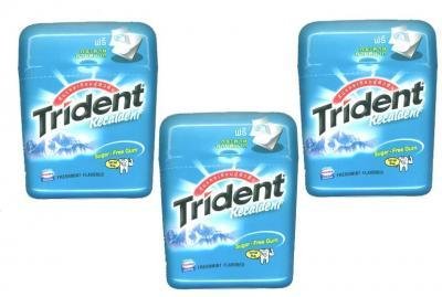 3 X Trident Recaldent Calcium Gum Sugar-free – Freshmint logo