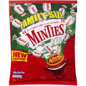 Allen’s Minties 375g Family Size (made In Australia) logo