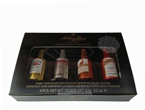Anthon Berg Chocolate Liqueurs 4 Flavors, 1 Box, 2.2 Oz. logo
