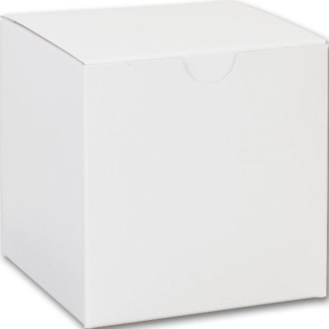 Bags & Bows By Deluxe 250-040404c-9 White One-piece Gift Boxes – Case Of 100 logo
