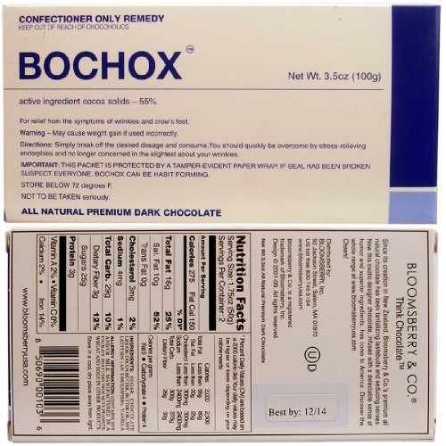 Bochox Funny Premium Dark Chocolate Bar-3.5 Oz – 10 Bars Case logo