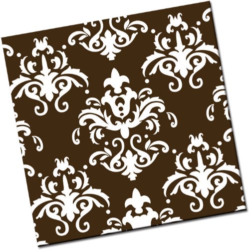 Chocolate Transfer Sheet: Damask – White – 8 Sheets logo