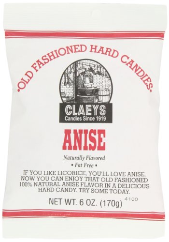 Claey’s Natural Anise Drops, 6 ounce Packages (Pack of 12) logo