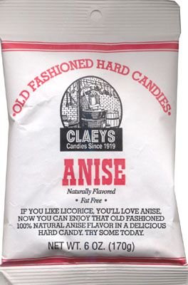 Claey’s, Old Fashioned Hard Candy Anise, 6 Ounce Bag logo