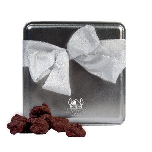 Cleveland State Decadent Chocolate Clusters Silver Medium Tin ‘official Logo Engraved’ logo