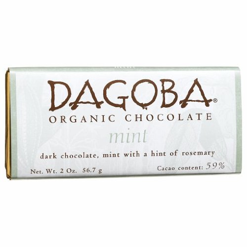 Dagoba Chocolate Mint Dark Chocolate Bar 59% (12×2 Oz) logo