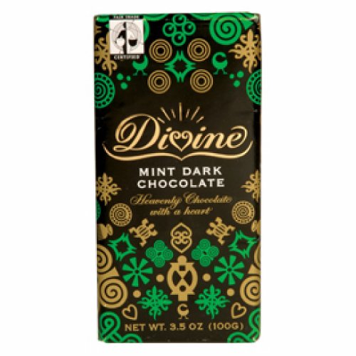 Divine Chocolate Dark Chocolate Bar With Mint Crisps ( 10×3.5 Oz) logo