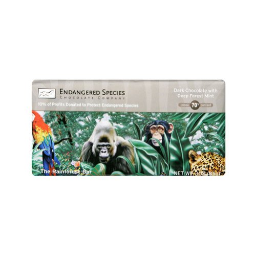 Endangered Species Dark Choc Bar Mint Rain Forest ( 12×3 Oz) logo