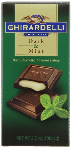 Ghirardelli Chocolate Bar, Dark & Mint, 3.5 ounce Bars (Pack of 6) logo