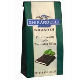 Ghirardelli Chocolate Dark Chocolate & Mint Squares Chocolates Gift Bag, 5.32 Oz. logo