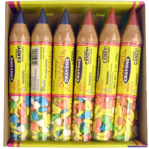 Giant Scribblets Crayons – Candy Filled Crayon Shaped Tubes – 12 Ct. Case logo