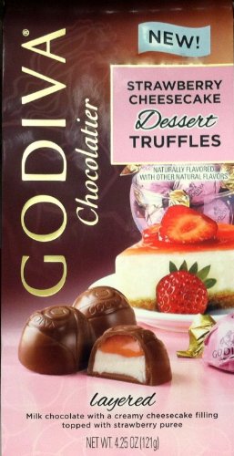 Godiva Chocolatier Strawberry Cheesecake Dessert Truffles logo